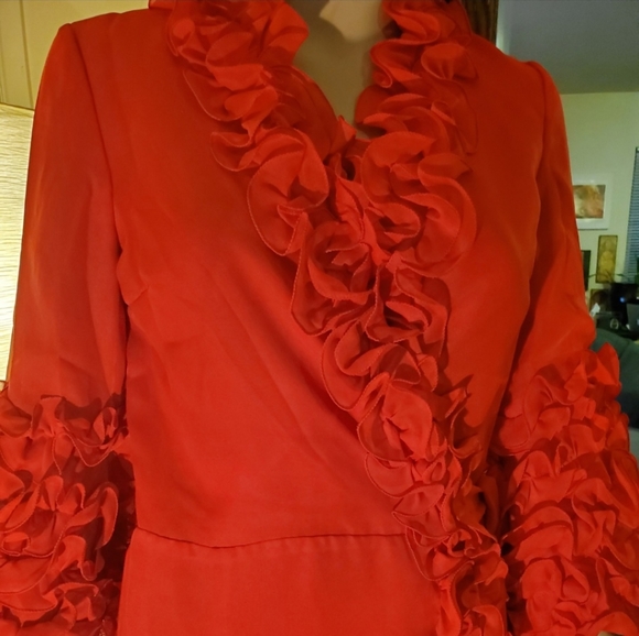 Source Unknown | Intimates & Sleepwear | Vintage Red Ruffle 5s Style ...